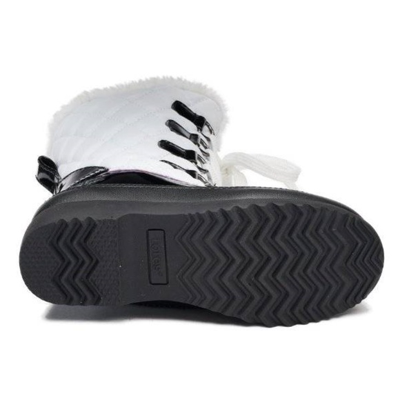 Girls Totes White Quilted Winter Snow Boots-sz 12 - Picture 5 of 5